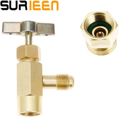 R134A Can Tap Valve with R134A Tank Adapter, 1/2″ to 1/4″ SAE Refrigerant Dispen