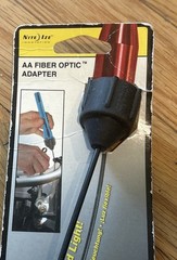 Nite Ize Fiber Optic Adapter AA 7” w/ Duracell LED Flashlight + NEW AAA Batt’s