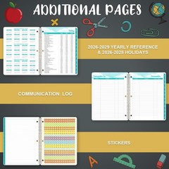 Student Planner 2026-2027 – Academic Year School 11 X 9 inches, Black