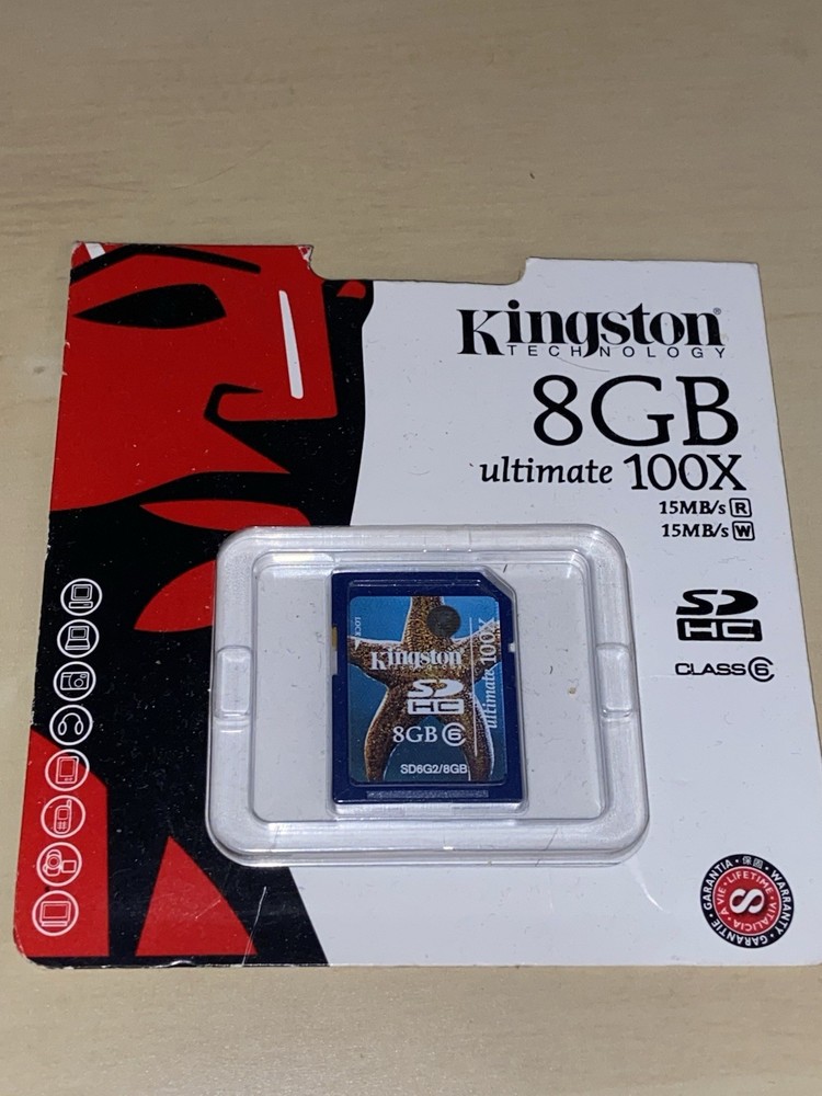 KINGSTON 8GB SDHC Memory Card SD6G2 8GB Brand New – Rare! ONLY ONE ON EBAY!