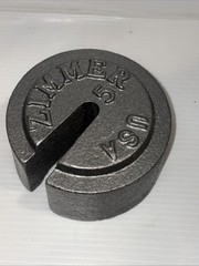Vintage Zimmer Medical Weight Hanging Traction Industrial 5 Pound Cast Iron