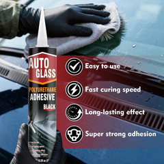 Polyurethane Windshield Sealant, Black Windshield Adhesive – High Viscosity, Fas