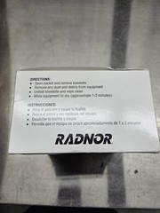 Radnor 8×11 Personal Protective Equipment Wipes Open Box 36 Count