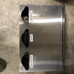 Bowman Dispensers Bk313-0300 Bulk Dispenser,3 Compartments,Silver Used