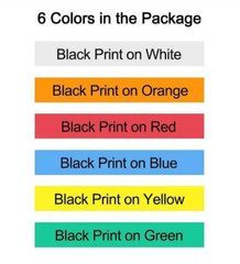 6PK Black-on-Color Compatible Label Tape for Brother TZe-B31-731 12mm 0.47 Inch