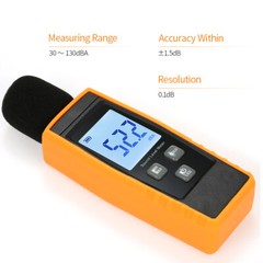 LCD Digital Sound Level Meter Meters 30-130dBA Noise Measuring W1F7