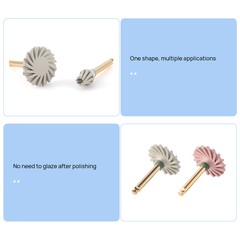 4 Pc Dental Composite Polishing Wheel Silicone Diamond CA2.35MM for Contra Angle