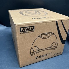 MSA V-Gard H1 Adjustable White Safety Helmet & Chin Strap New With Box & Manual