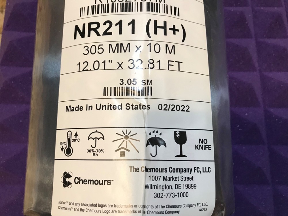 Authentic Nafion 211 proton ion exchange membrane for Electrolysis and Fuel Cell