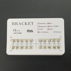 20Pcs/Kit Orthodontic Dental Metal Brackets MIM Braces Mini Roth 022 Hooks 345