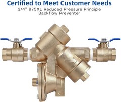34-975XL2 3/4″ Reduced Pressure Zone Backflow Preventer Valve NEW