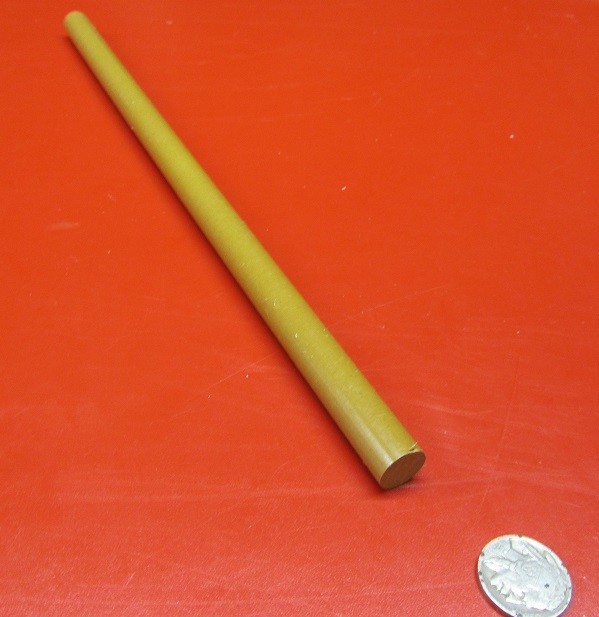 PTFE Rulon J, Round Rod, Gold Tint, 1/2″ (.500″) Diameter x 1 Foot Length