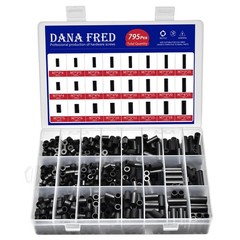 795Pcs Nylon round Spacer Non-Threaded Plastic Standoff Hardware Assortment Kit