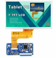 LCD Display 7 inch 800×480 SPI TFT Optional Touch Panel and Arduino Shield