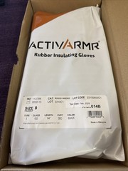 ActivArmr Electrical Insulating Gloves RIG0014B080 Test Date,Feb 2025 Size 8 New
