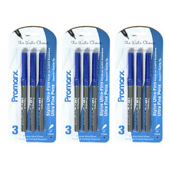 3-Pack Promarx Ultra Fine Pens Precise and Vivid Lines Blue Ink 0.5mm