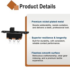 100PCS 3mm High Knob Vertical Micro Mini Slide Switch SPDT 3 Pin 2 Position