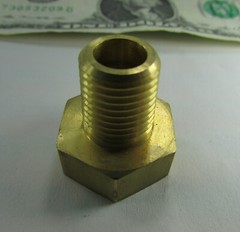 Lot 10 KDS Controls Brass Hex Probe Housing 1/4″ NPT x 1/8″ NPT Bushings Sensors