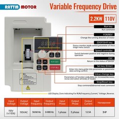 US SHIP】2.2KW 110V Water Cooled Spindle Motor Kit 80mm+VFD Driver Inverter+Mount