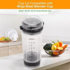 Sip Lid with Carry Handle Compatible with Ninja Blast Portable Blender BC100 …