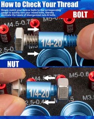 66 Nut & Bolt Thread Checker Tool Set with Storage Box – 32 Metric & 34 Standard