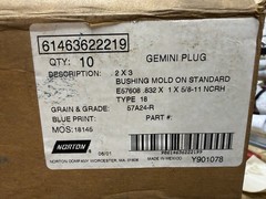 Norton Abrasives 61463622219 Gemini Grinding Plug- Sq Tip (2×3”) Box Of (10)