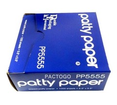 5.5″x5.5″ Hamburger Patty Deli Waxed Paper Sheets Steak Cheese No Stick -1000/PK