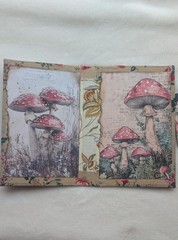 Handmade Grungy Mushroom Forest Junk Journal Book/Covers Only No Signatures DIY