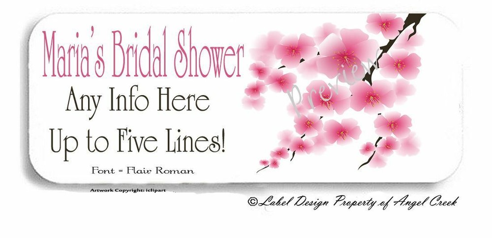 Wedding Anniversary Cherry Blossom Bridal Shower Personalized Address Labels