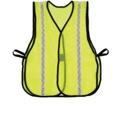 Lot of 6 – MAJESTIC 75-3003 YELLOW MESH VEST NON-ANSI ONE SIZE FITS MOST NEW