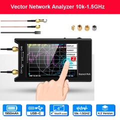 NanoVNA-H4 Vector Network Analyzer 10k-1.5GHz MF UHF VHF HF Antenna Analyzer 4″