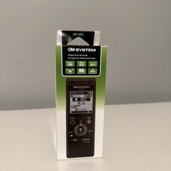 OM SYSTEM WS-883 8GB Digital Stereo Voice Recorder with USB Charging, Black