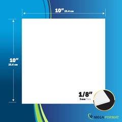 Expanded PVC Plastic Sheets – 10″ X 10″ Rigid White Sheet for Crafts, Signage…