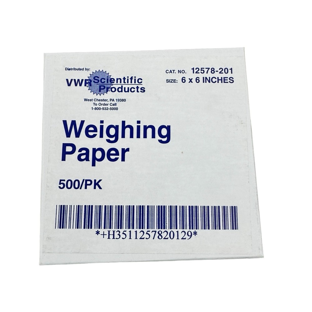 VWR 12578-201 6×6 Inches Weighing Paper 500PK