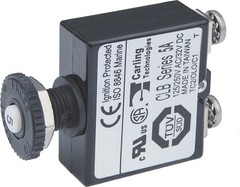 Blue Sea – 2130B-BSS Circuit Breaker Push Button 5A ST (1EA)
