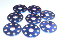 Titanium M6 FLAT DRILLED WASHER BURNT BLUE WASHERS NO RUST 23 DIAMETER