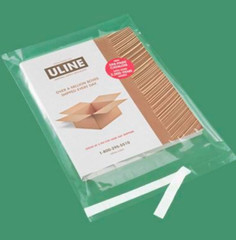 25 Pack Clear 4 x 10 Resealable 1.5 MIL self-seal adhesive lip Uline Poly bags
