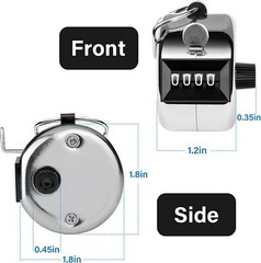 4-Digit-Number Dual Clicker Golf Hand Tally Counter Metal Handy Convenient NEW