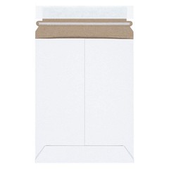 STAYFLATS Mailer Envelopes,Chipboard,White,PK100 56JJ66