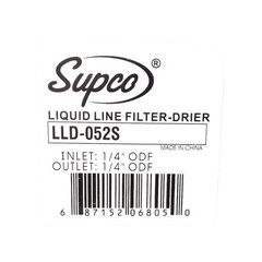 Supco LLD-052S Liquid Line Refrigeration Filter Drier 1/4″ Sweat