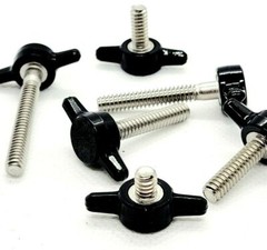 10-24 Thumb Screw T Bolts Black Butterfly Plastic Clamping Knob 4-24 Pack #10 SS