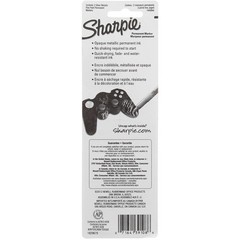 Sharpie Metallic Silver Permanent Marker Pens, Fine, Metallic, 2 Ct