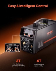 VEVOR Pro MIG Welder 200A Pluse Mig Welding Machine 5-in-1 Synergic Welder