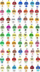 CHOICE OF 10 Flavors ( 4″X 6″each) Shave Shaved Ice Sno Cone Decal Vinyl Sticker