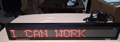 Good Used COLOR-BRITE SW-214CR Lighted Multi-color Scrolling Sign 26″ x 4″