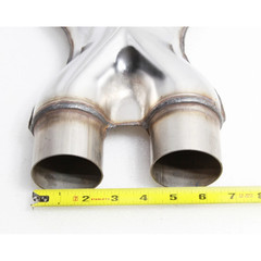 SS X-Pipe,Universal X-Pipe for 2.25″ OD Pipe Projects,Dual Inlet/Outlet 2.25″ ID