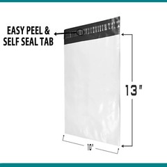 1000 10 x 13 Premium Plastic Flat Poly Mailers Shipping Bags Envelopes 2.50 MIL