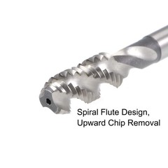 uxcell 1/2″-12 BSW Spiral Flute Thread Tap, Machine Threading Tap
