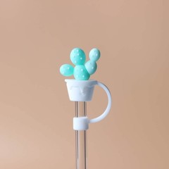 TEONEI Cactus Shape Straw Covers Caps,Straw Tip Small, Assorted