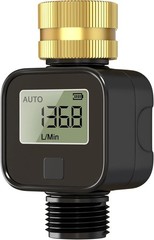Brass Water Flow Meter with LCD-Accurate Gallon/Liter Measurement,Garden Hose,a